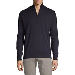 5/$15 SALE FRENCH CONNECTION Quarter Zip Utility Blue Sweater Large